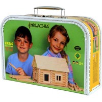 VARIO SUITCASE 72 piese - set constuctie modular din lemn rotund 7 in 1 Walachia VARIO SUITCASE 72 piese - set constuctie modular din lemn rotund 7 in 1 Walachia